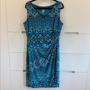 Anne Klein Geometric Patterned Dress